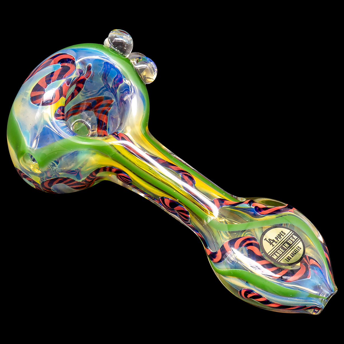 Spiral-Head Color Changing Glass Spoon Pipe – LA Pipes