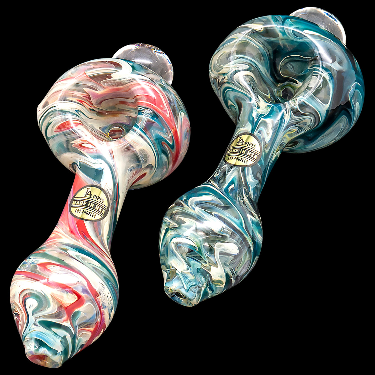 LA Pipes  The Painted Warrior Spoon Glass Pipe