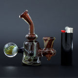 Clayball Glass "Blood Moon" Heady Sherlock Dab Rig
