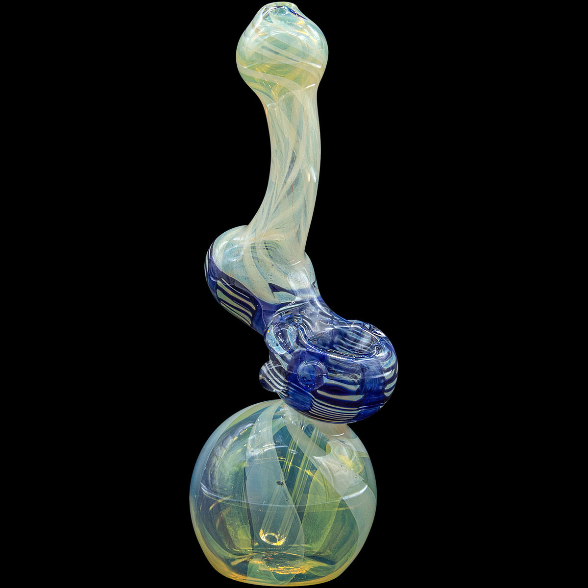 Color Raked Fumed Sherlock Bubbler Pipe (Various Colors)