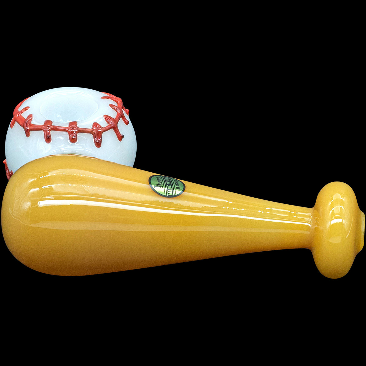 "420 Stretch" Bat & Baseball Glass Pipe LA Pipes
