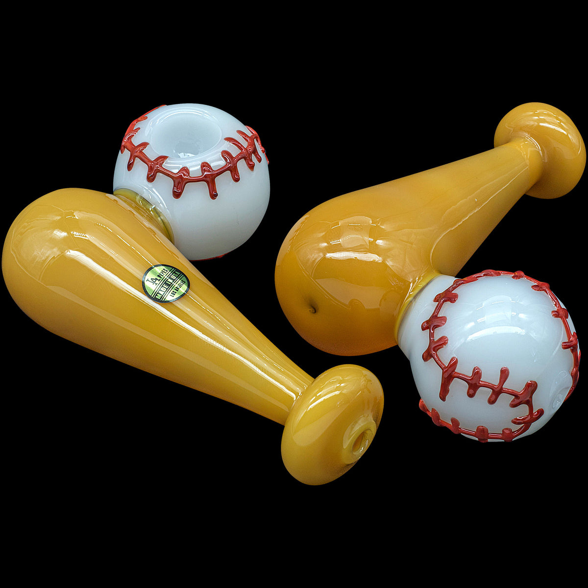 "420 Stretch" Bat & Baseball Glass Pipe LA Pipes