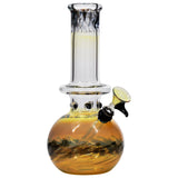 "Time Traveler" Silver Fumed Pull-Stem Bubble Bong