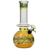 "Time Traveler" Silver Fumed Pull-Stem Bubble Bong