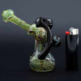 Clayball Glass "Red Horn Nebula" Heady Sidecar Bubbler