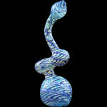 "Bubble Lock" Color Raked Sherlock Bubbler Pipe