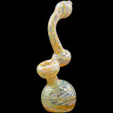 "Bubble Lock" Color Raked Sherlock Bubbler Pipe