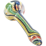 Rainbow Dichroic Glass Spoon Pipe