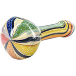 Rainbow Dichroic Glass Spoon Pipe
