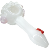 "White Heart" Solid Ivory Glass Spoon