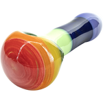 "Hard Candy" Rainbow Colored Spoon Glass Pipe