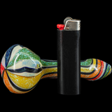 Rainbow Dichroic Glass Spoon Pipe