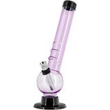 JM Enterprises 8" Acrylic Angled Neck Bubble Bong - Multiple Colors