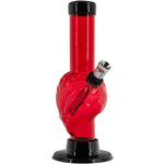 JM Enterprises Mini Skull Acrylic Bong - 6" Tall - Multiple Colors