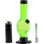 JM Enterprises Mini Skull Acrylic Bong - 6" Tall - Multiple Colors