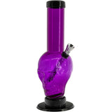 JM Enterprises 9-12" Acrylic Skull Bong - Multiple Colors