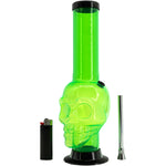 JM Enterprises 12-15" Acrylic Skull Chamber Bong - Multiple Colors