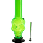 JM Enterprises 12-15" Acrylic Skull Chamber Bong - Multiple Colors