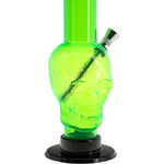 JM Enterprises 12-15" Acrylic Skull Chamber Bong - Multiple Colors