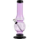 JM Enterprises 6-9" Acrylic Straight Tube Bubble Flare Bong - Multiple Colors