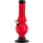 JM Enterprises 6-9" Acrylic Straight Tube Bubble Flare Bong - Multiple Colors