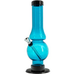 JM Enterprises 6-9" Acrylic Straight Tube Bubble Flare Bong - Multiple Colors