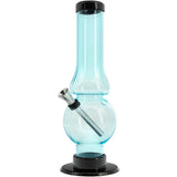 JM Enterprises 6-9" Acrylic Straight Tube Bubble Flare Bong - Multiple Colors