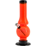 JM Enterprises 6-9" Acrylic Straight Tube Bubble Flare Bong - Multiple Colors