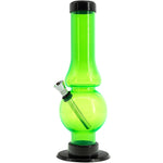 JM Enterprises 6-9" Acrylic Straight Tube Bubble Flare Bong - Multiple Colors