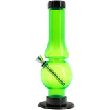 JM Enterprises 6-9" Acrylic Straight Tube Bubble Flare Bong - Multiple Colors