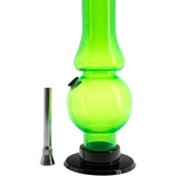 JM Enterprises 6-9" Acrylic Straight Tube Bubble Flare Bong - Multiple Colors