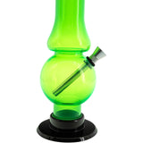 JM Enterprises 6-9" Acrylic Straight Tube Bubble Flare Bong - Multiple Colors