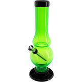 JM Enterprises 6-9" Acrylic Straight Tube Bubble Flare Bong - Multiple Colors