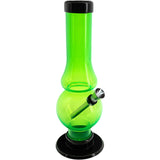 JM Enterprises 6-9" Acrylic Straight Tube Bubble Flare Bong - Multiple Colors