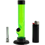 JM Enterprises 6" Acrylic Straight Tube Bong - Multiple Colors