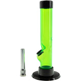 JM Enterprises 6" Acrylic Straight Tube Bong - Multiple Colors