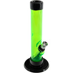 JM Enterprises 6" Acrylic Straight Tube Bong - Multiple Colors