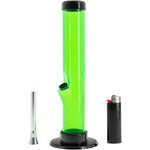 JM Enterprises 6-9-12" Acrylic Straight Tube Bong - Multiple Colors