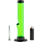 JM Enterprises 6-9-12" Acrylic Straight Tube Bong - Multiple Colors