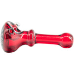 Fire Red Rainbow Reversal Glass Spoon Pipe by Chris Lezak