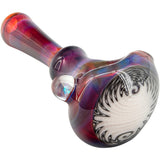 Black and White Reversal and Opal Marble Glass Spoon Pipe by Chris Lezak