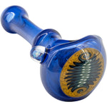 Ice Blue Reversal Spoon Glass Pipe by Chris Lezak