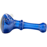 Ice Blue Reversal Spoon Glass Pipe by Chris Lezak