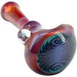 Reversal and Opal Marble Glass Spoon Pipe by Chris Lezak