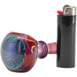 Reversal and Opal Marble Glass Spoon Pipe by Chris Lezak