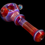 Black and White Reversal Glass Spoon Pipe by Chris Lezak