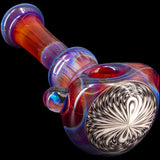 Black and White Reversal Glass Spoon Pipe by Chris Lezak