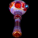 Black and White Reversal and Opal Marble Glass Spoon Pipe by Chris Lezak