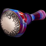 Black and White Reversal and Opal Marble Glass Spoon Pipe by Chris Lezak