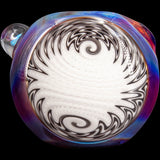 Black and White Reversal and Opal Marble Glass Spoon Pipe by Chris Lezak